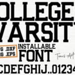 College Varsity Font