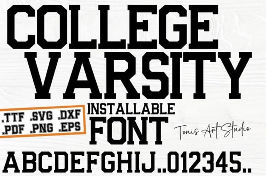 College Varsity Font