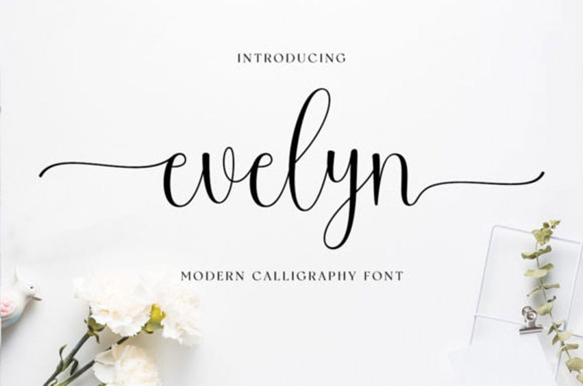 Evelyn Calligraphy Font