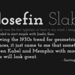 Josefin Slab Font