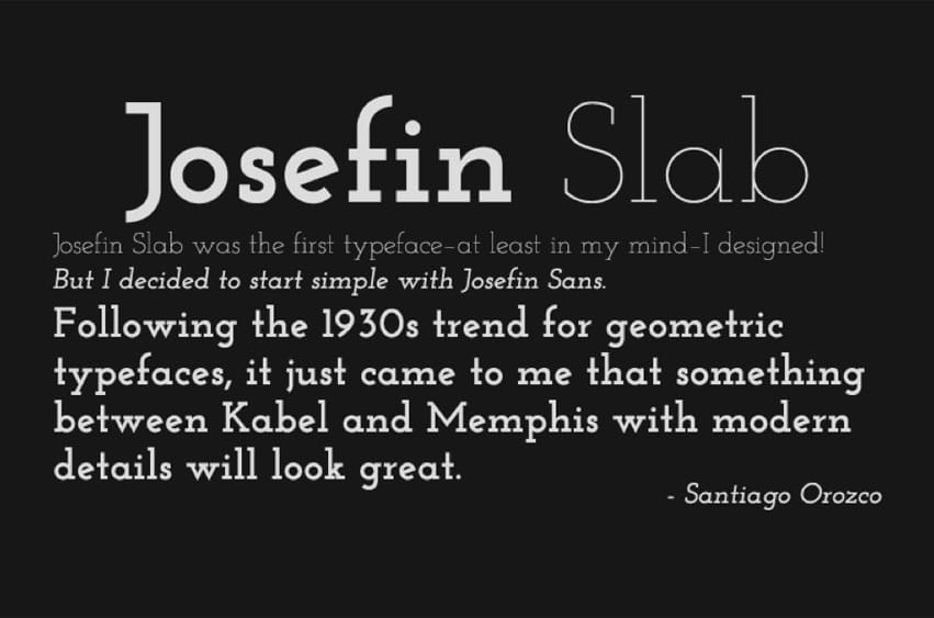Josefin Slab Font