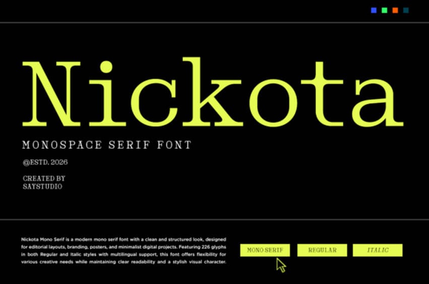 Nickota Font