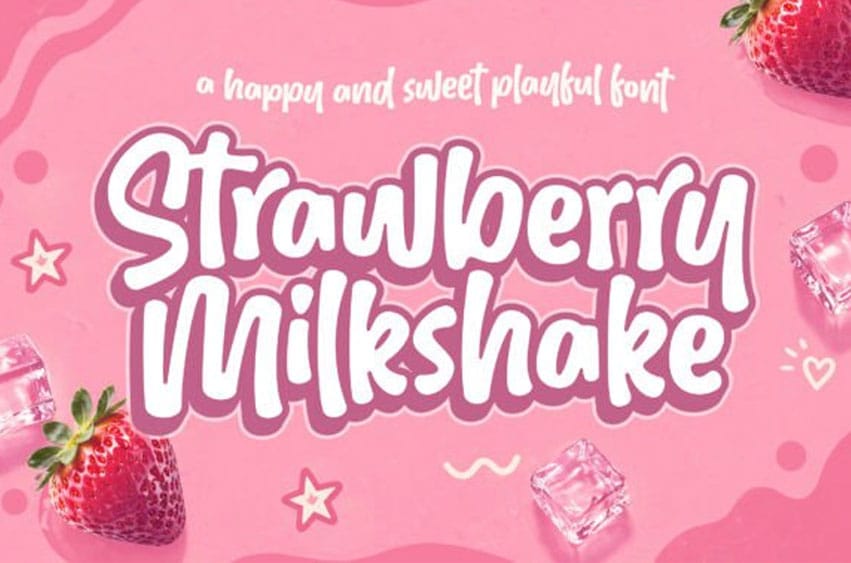 Strawberry Milkshake Font