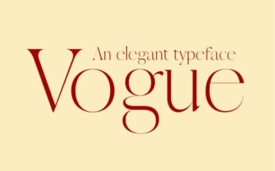 Vogue Typeface Font
