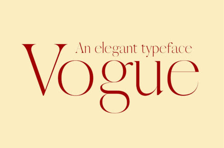 Vogue Typeface Font