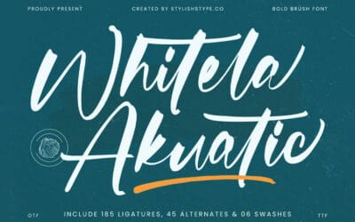 Whitela Akuatic Font