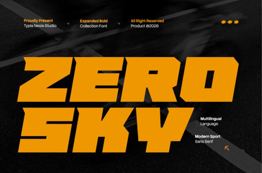 Zero Sky Font