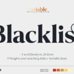 Blacklist Font
