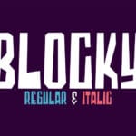Blocky Regular Font