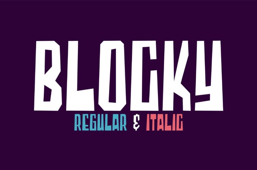 Blocky Regular Font