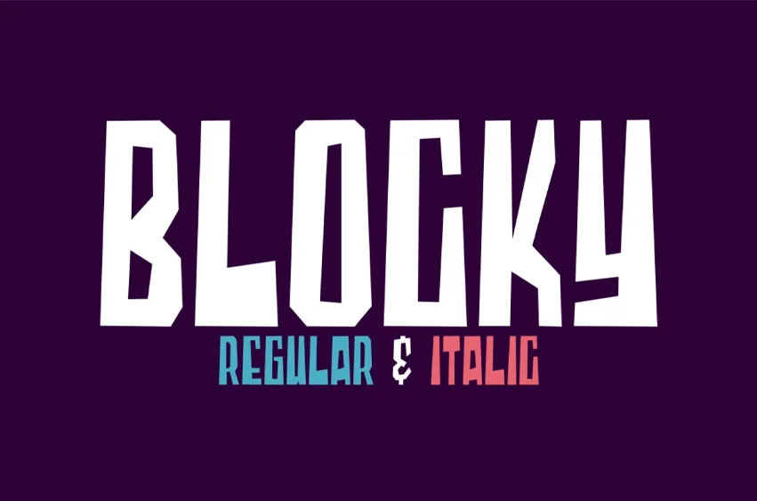 Blocky Regular Font - DaFontHub