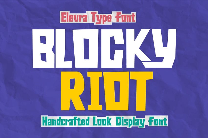 Blocky Riot Font