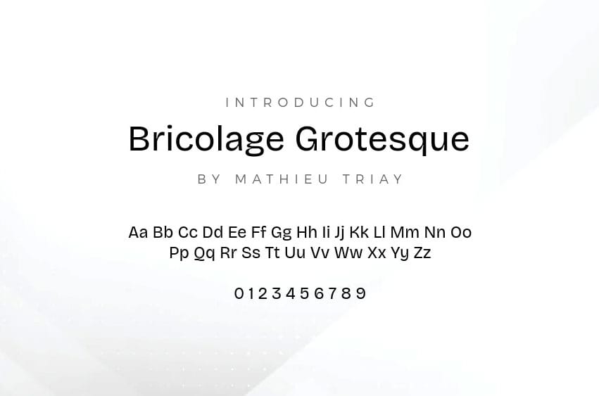 Bricolage Grotesque Font