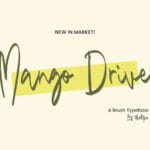 Mango Driver Font