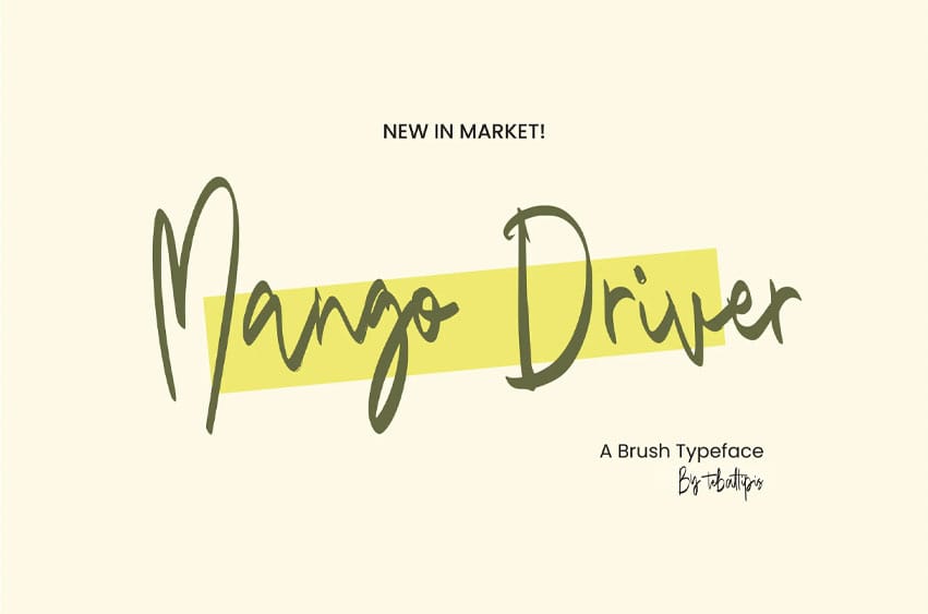 Mango Driver Font
