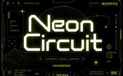 Neon Circuit Font