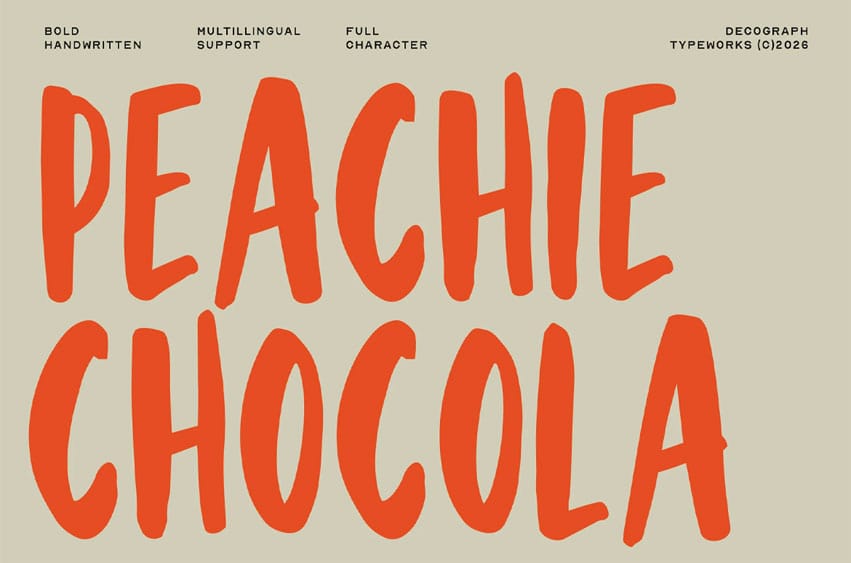 Peachie Chocola Font