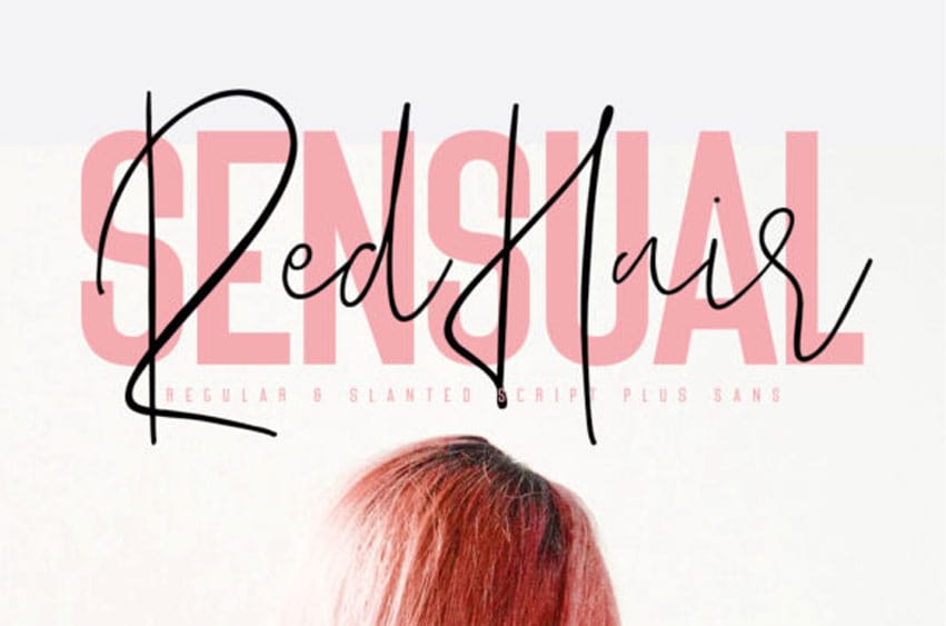 Red Hair Sensual Font