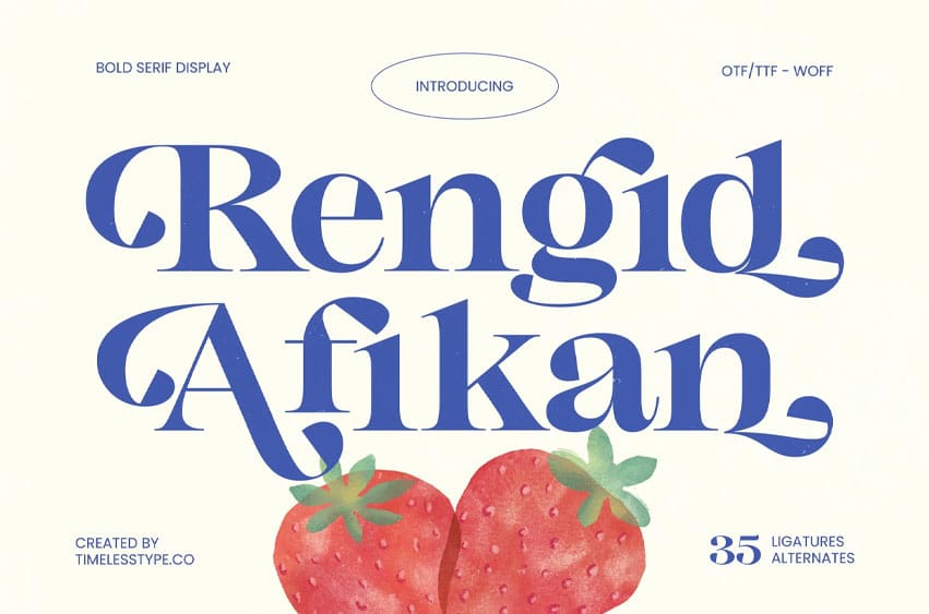 Rengid Afikan Font