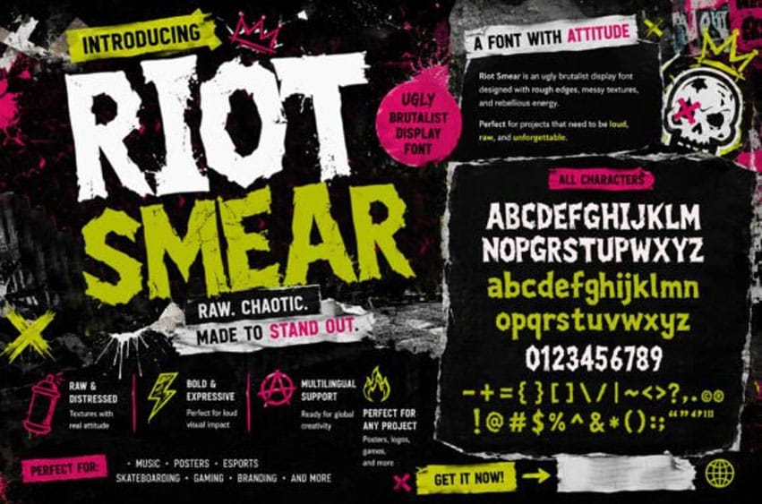 Riot Smear Font