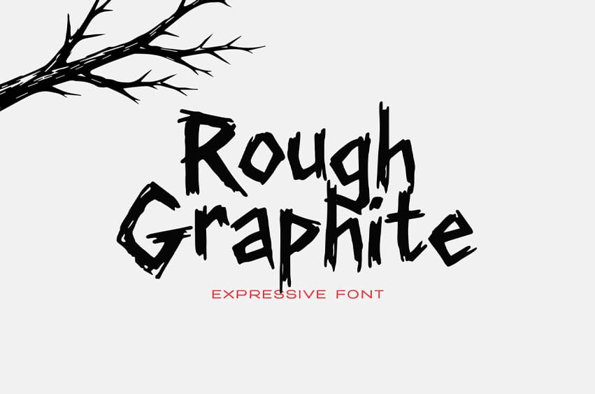 Rough Graphite Font