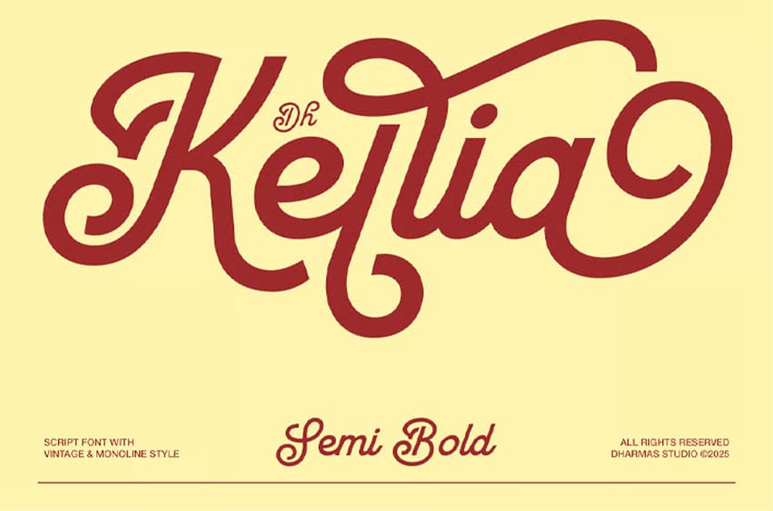 Dh Kellia Semi Bold Font