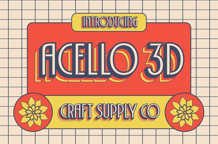 Acello 3D Font