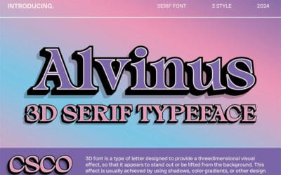Alvinus 3D Font