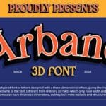 Arbane 3D Font