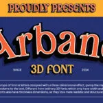Arbane 3D Font