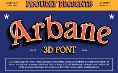 Arbane 3D Font