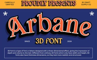 Arbane 3D Font