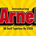 Arnel 3D Font