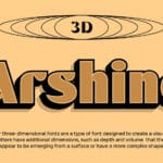 Arshine 3D Font
