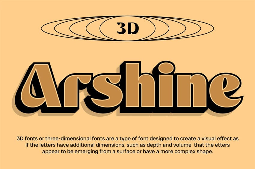 Arshine 3D Font