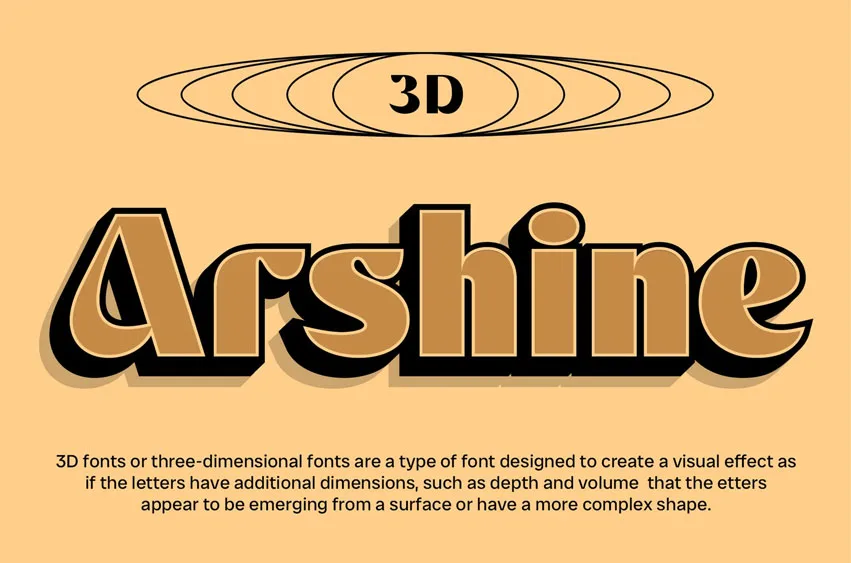 Arshine 3D Font