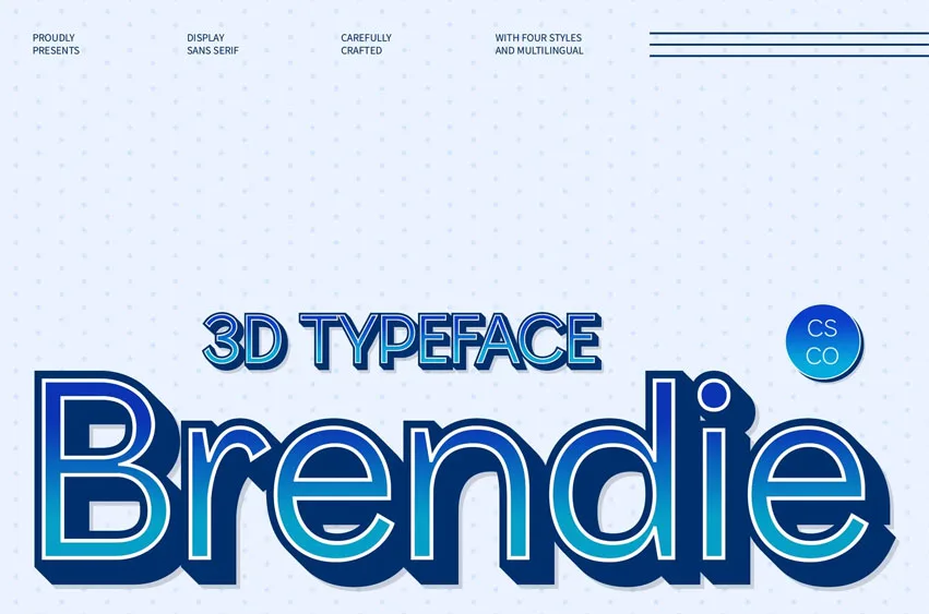 Brendie 3D Font