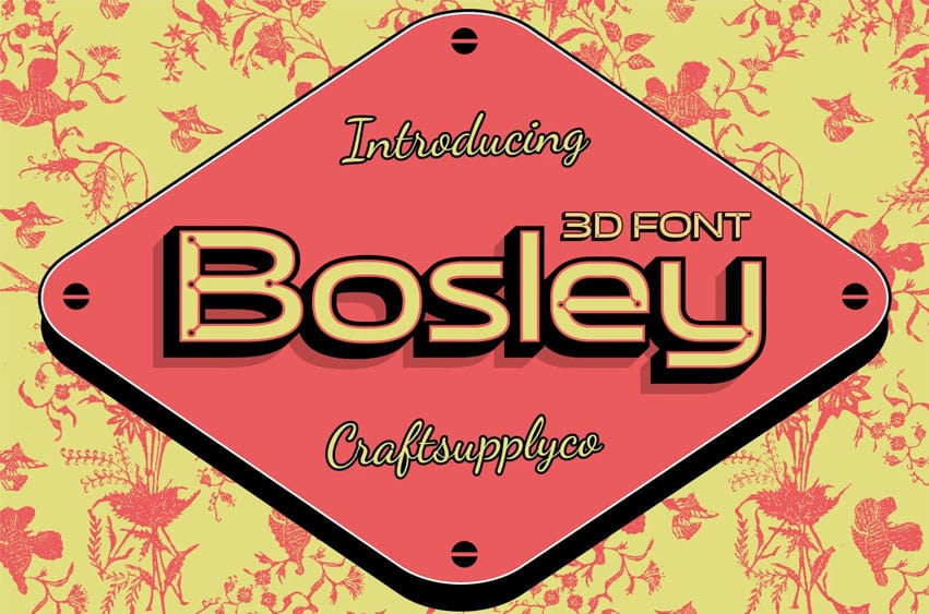 CS Bosley 3D Font