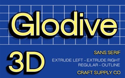 CS Glodive 3D Font