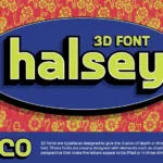 CS Halsey 3D Font