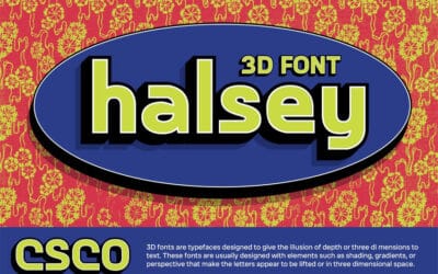 CS Halsey 3D Font