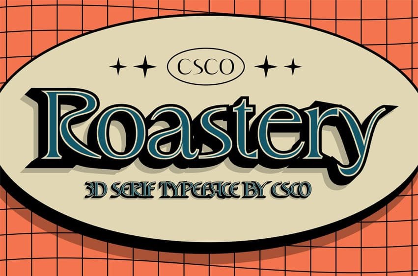 CS Roastery 3D Font