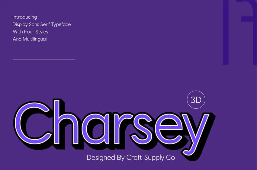 Charsey 3D Font