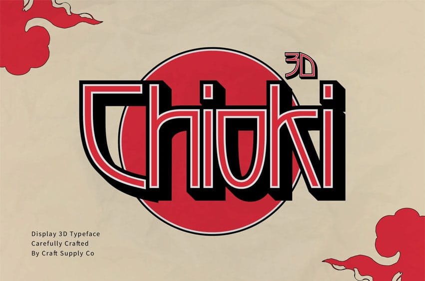 Chioki 3D Font