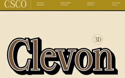 Clevon 3D Font
