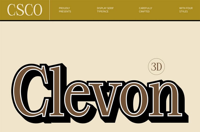 Clevon 3D Font