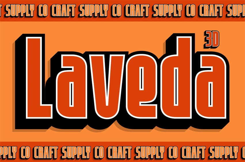 Laveda 3D Font