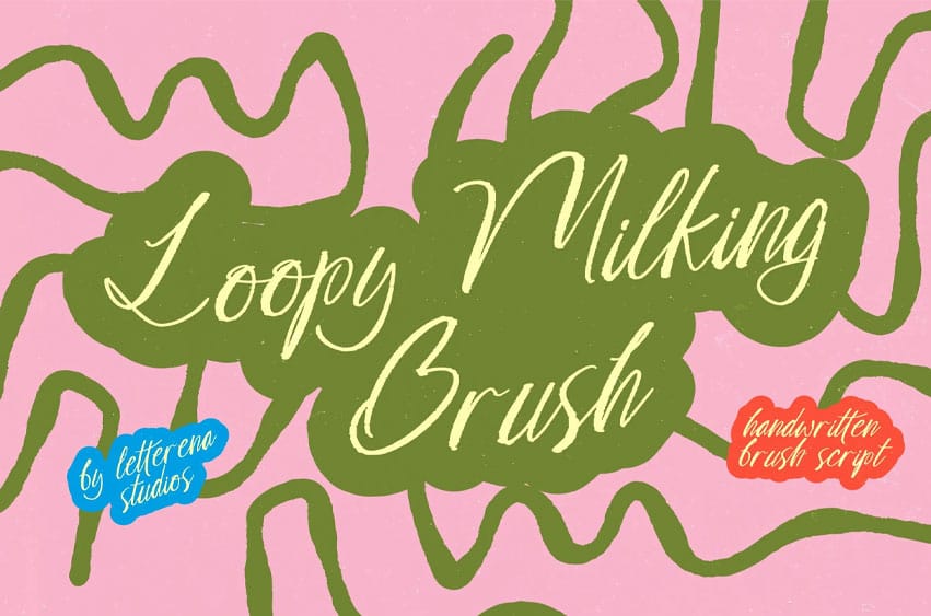 Loopy Milking Brush Font